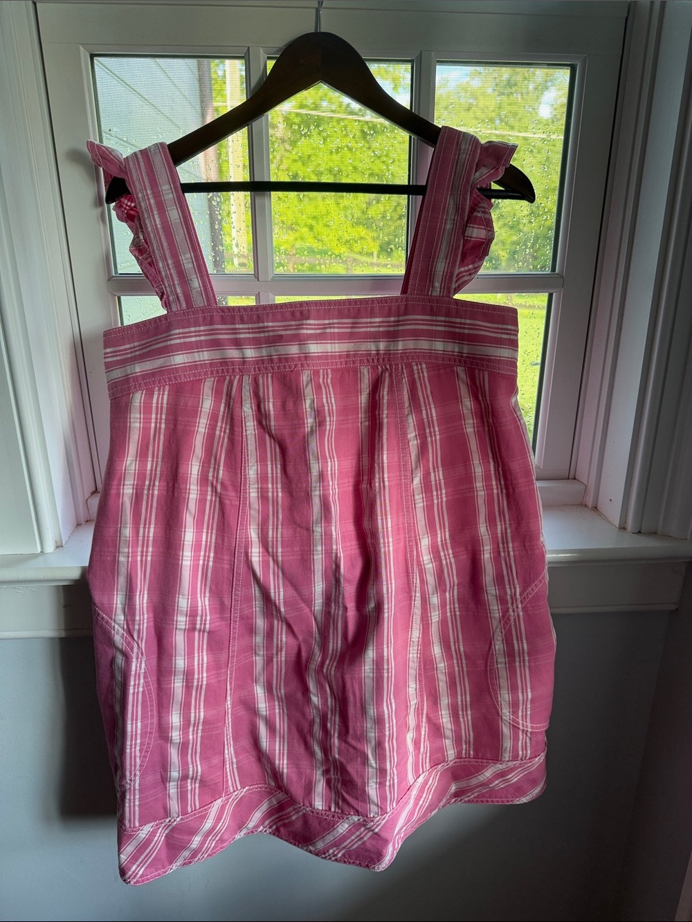 Pilcro Pink and White Striped Sundress Tank